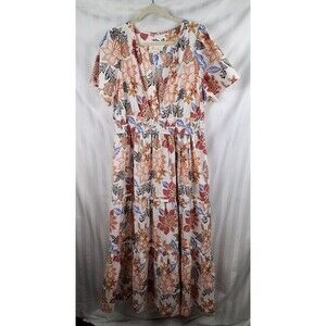 Anthropologie The Somerset Maxi  Dress In Bontanical Motif Size XL